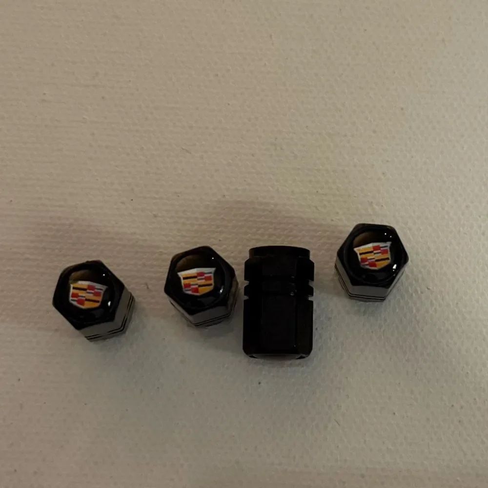 Cadillac Valve Stem Caps in Black Set of 4 NWT